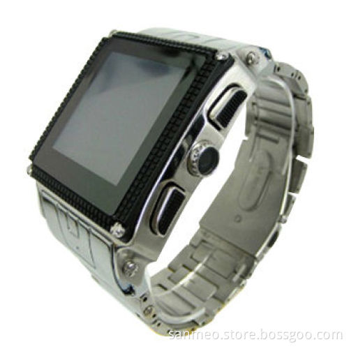 Waterproof Watch Phone, Full Metal, GSM Quad Band Android, GSM SIM Card, 1.3MP Camera